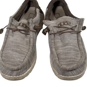 Hey Dude Men's Wally Stretch Sox Limestone Moc Toe Casual Shoes Breathable US 10
